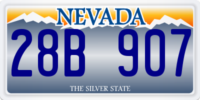 NV license plate 28B907