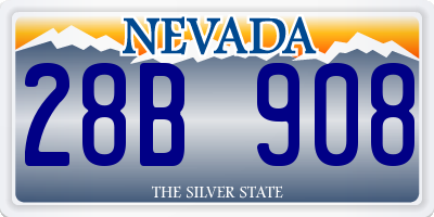 NV license plate 28B908