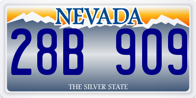 NV license plate 28B909