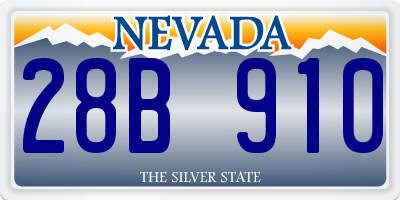 NV license plate 28B910