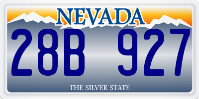 NV license plate 28B927