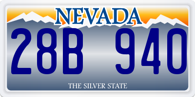 NV license plate 28B940