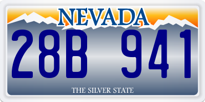 NV license plate 28B941