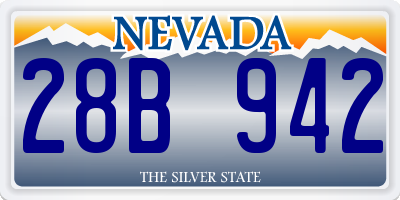 NV license plate 28B942