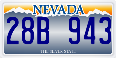 NV license plate 28B943
