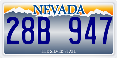NV license plate 28B947
