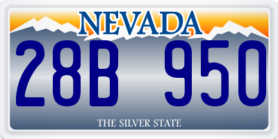 NV license plate 28B950