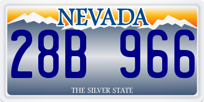 NV license plate 28B966