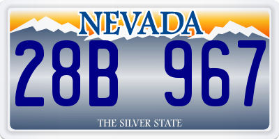 NV license plate 28B967