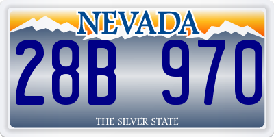 NV license plate 28B970