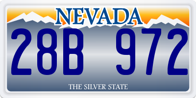 NV license plate 28B972
