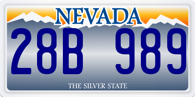 NV license plate 28B989