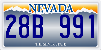 NV license plate 28B991