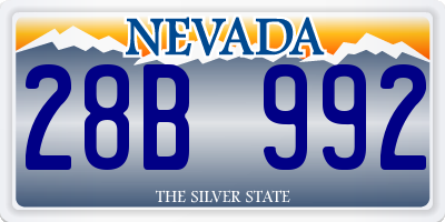 NV license plate 28B992