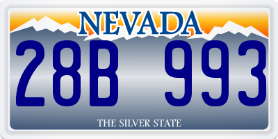 NV license plate 28B993