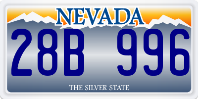 NV license plate 28B996