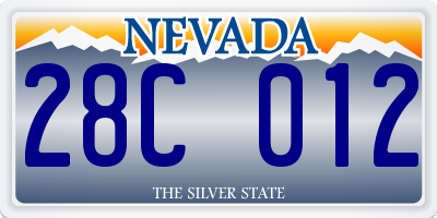 NV license plate 28C012