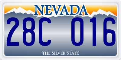 NV license plate 28C016