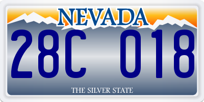 NV license plate 28C018