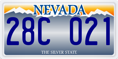 NV license plate 28C021