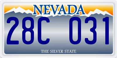NV license plate 28C031