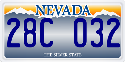 NV license plate 28C032