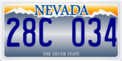 NV license plate 28C034