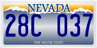 NV license plate 28C037