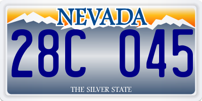 NV license plate 28C045