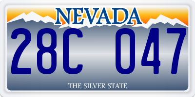 NV license plate 28C047