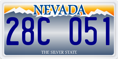 NV license plate 28C051
