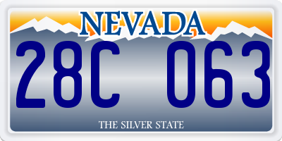 NV license plate 28C063