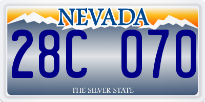 NV license plate 28C070