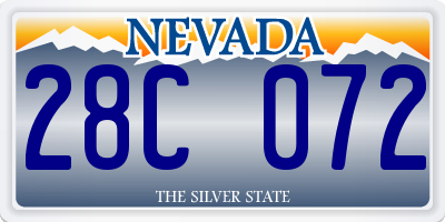 NV license plate 28C072