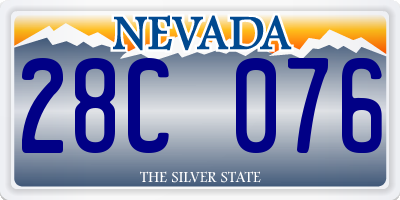 NV license plate 28C076