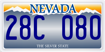 NV license plate 28C080