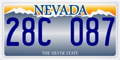 NV license plate 28C087