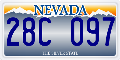 NV license plate 28C097