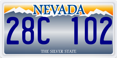 NV license plate 28C102