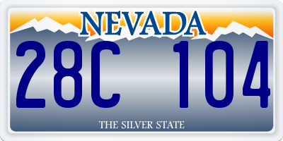 NV license plate 28C104