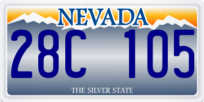 NV license plate 28C105