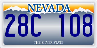 NV license plate 28C108