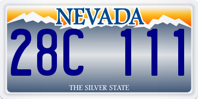 NV license plate 28C111
