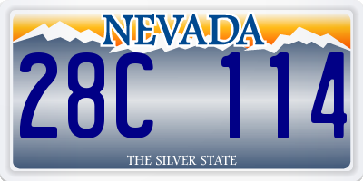 NV license plate 28C114