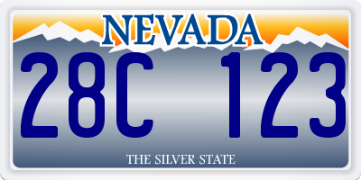NV license plate 28C123