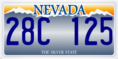 NV license plate 28C125