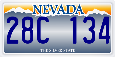 NV license plate 28C134