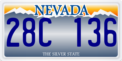 NV license plate 28C136