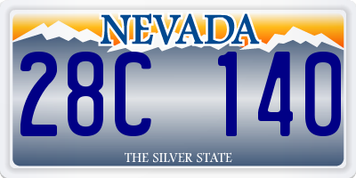 NV license plate 28C140