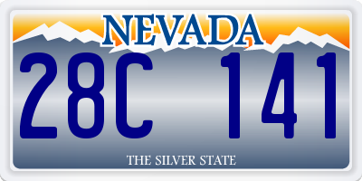 NV license plate 28C141